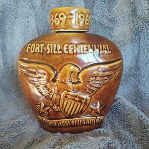 Fort Sill Oklahoma 1869-1969 Liquor corked bottle by JW Dant